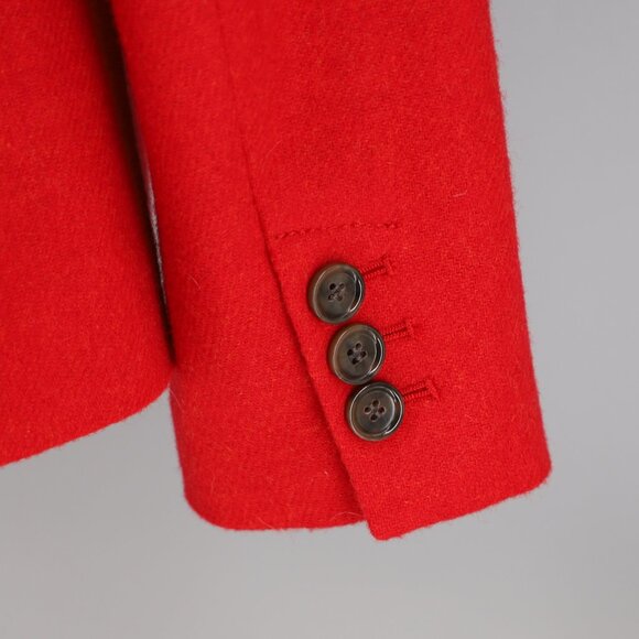 TALBOTS Shetland Wool Blend Blazer Red Pop Size 10 - Picture 5 of 9